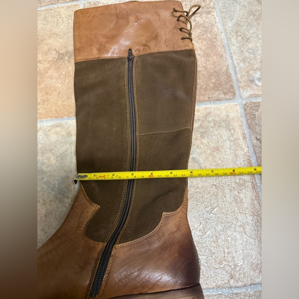 NEW Roan by Bed Stu Natty tall Brown Leather suede Knee-High riding Boots - Picture 12 of 14